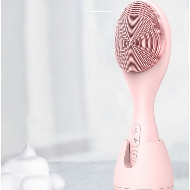 Lumivibe Electric Silicone Facial Cleanser With LED Light And 42 Celsius Heat | Temsk