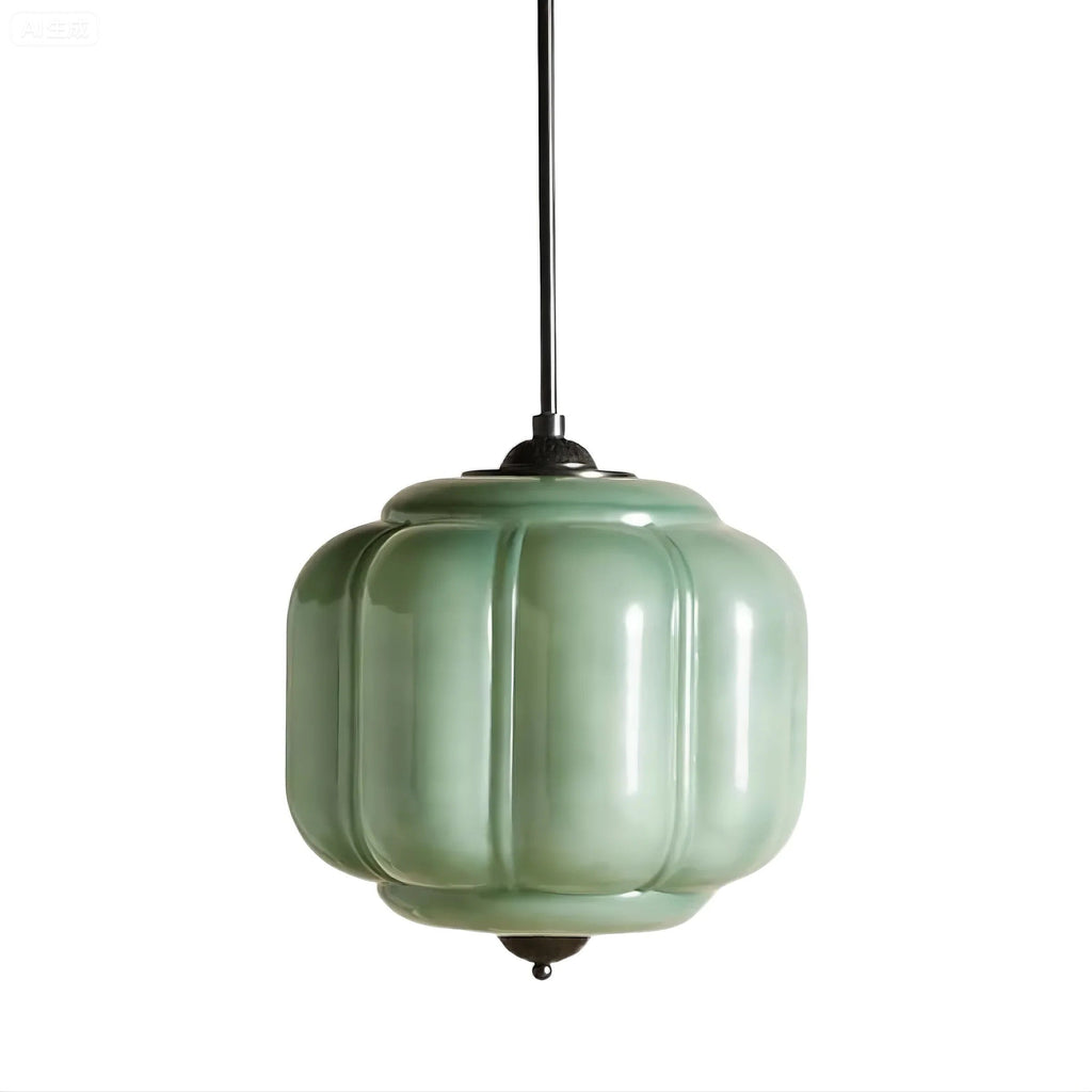 Vintage Glass Pumpkin Pendant Ceiling Light Fixture | Temsk