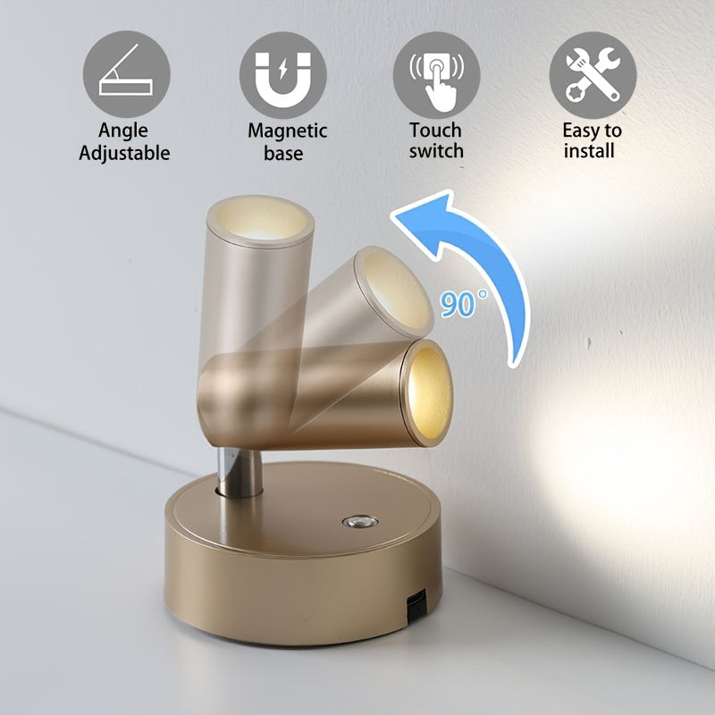 Wiederaufladbare magnetische Wandleuchte mit Touch-Steuerung und kabellosem Design | Temsk