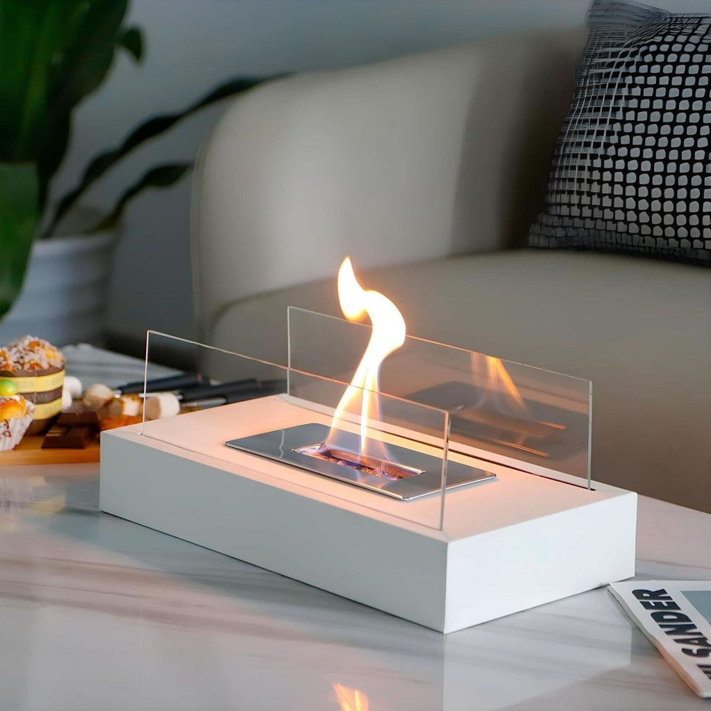 NovaFlame Bioethanolový stolní krb Přenosný pro vnitřní i venkovní použití | Temsk
