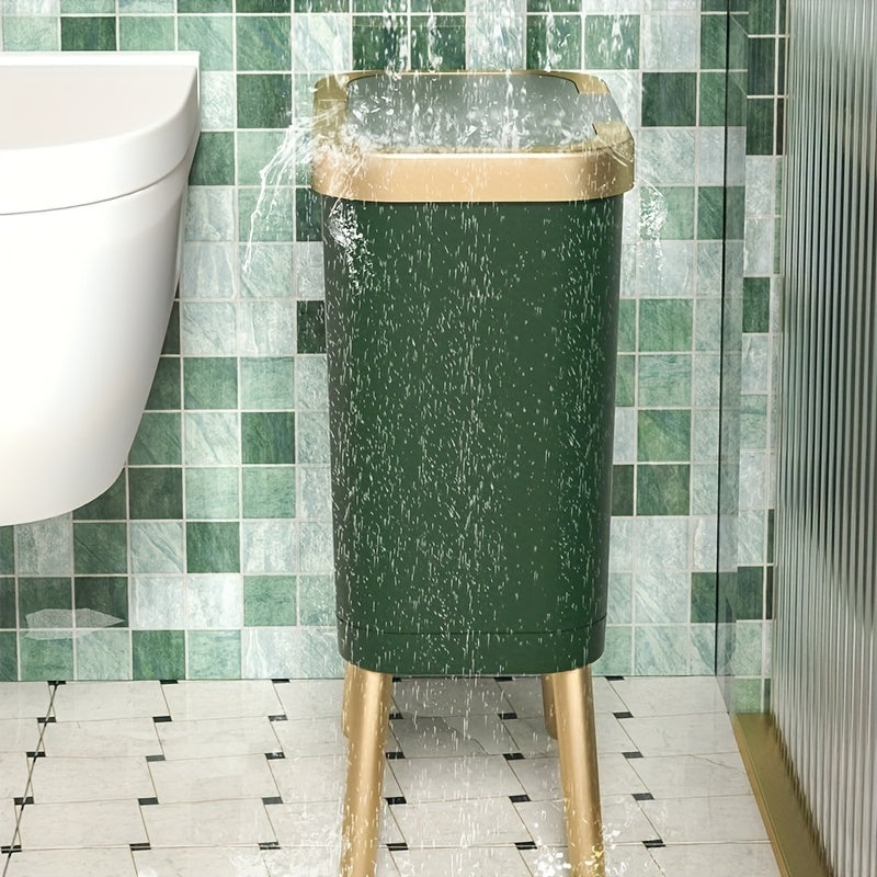 15L Odour Sealing Trash Can With Raised Feet For Kitchen, Living Room, Bathroom | Temsk