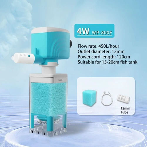ClearWave Pro 5-In-1 Aquarium Filter System For Crystal Water With All-In-One Filtration By Temsk