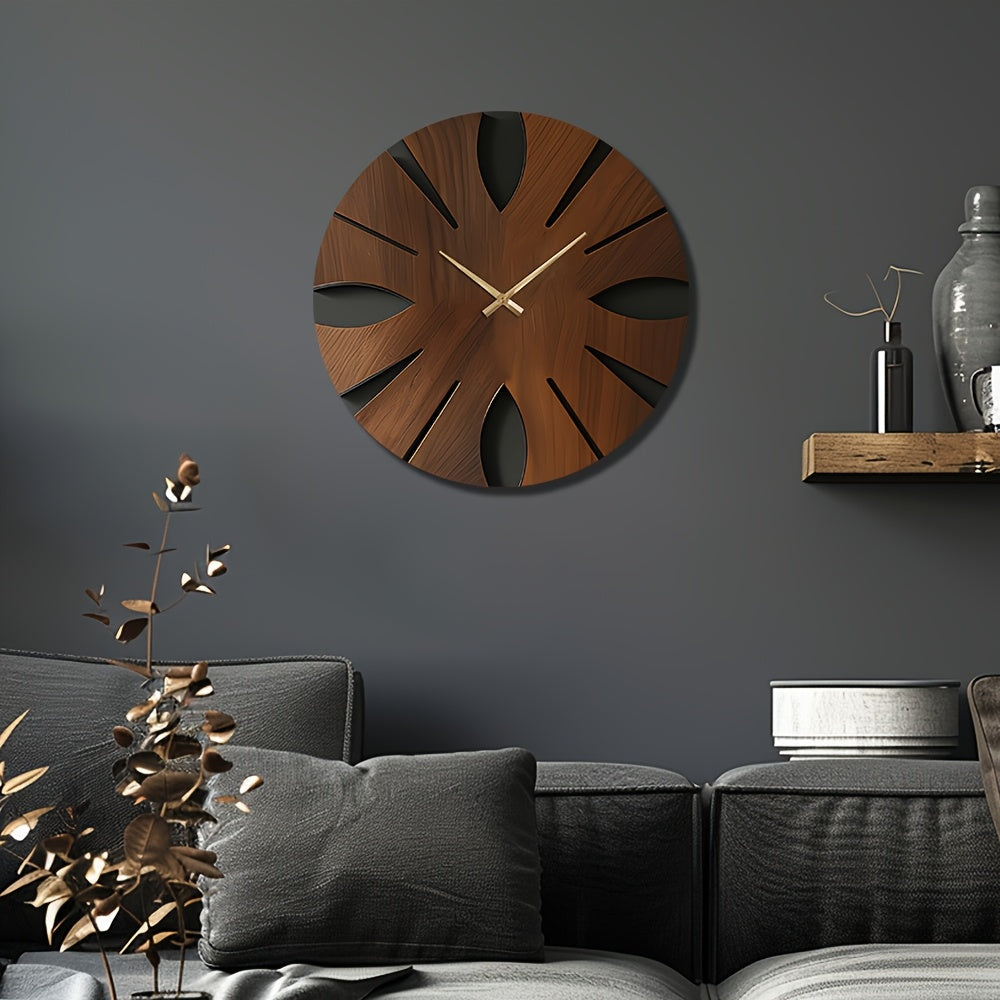 Geräuschlose Wanduhr aus Holz für stilvolle Wohn- und Lebensräume | Temsk