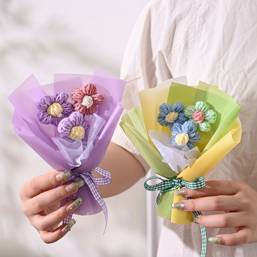 Mother's Day Mini Fabric Flower Bouquet Handmade Gift | Temsk