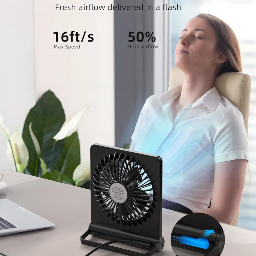 Tragbarer USB-Klemm-Tischventilator, kompakte faltbare Kühlbox | Temsk