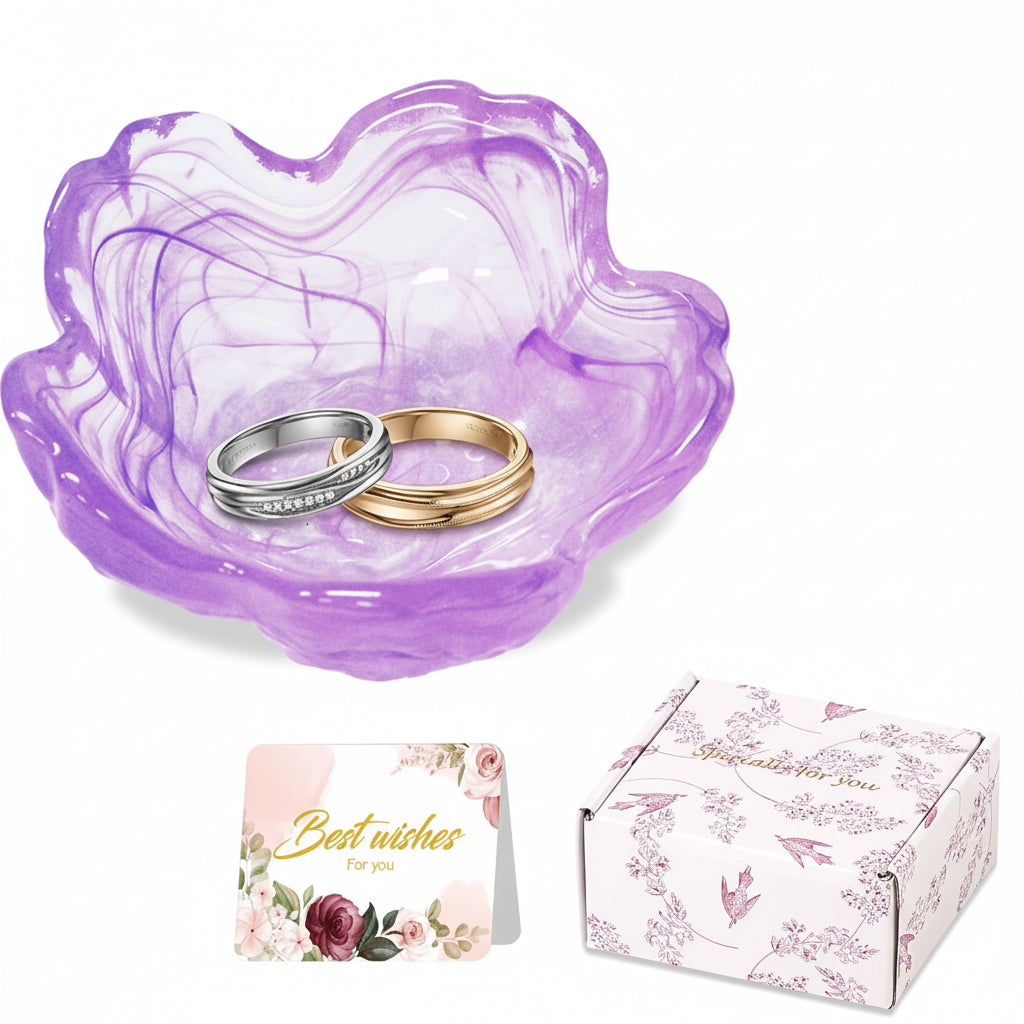 Mother's Day Floral Ceramic Jewelry Dish With Ring Tray | Temsk