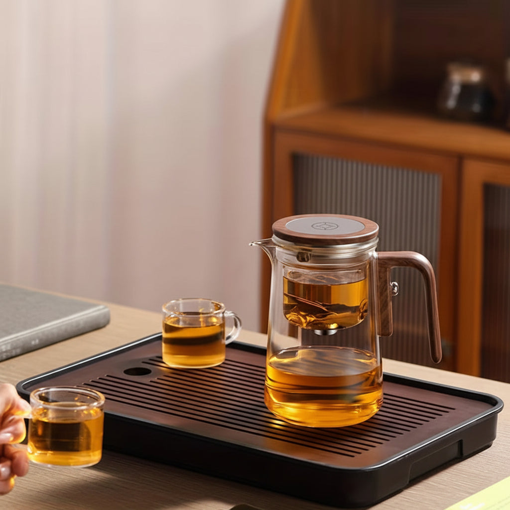 Clear Glass Teapot With Infuser For Loose Leaf Tea Brewing | Temsk