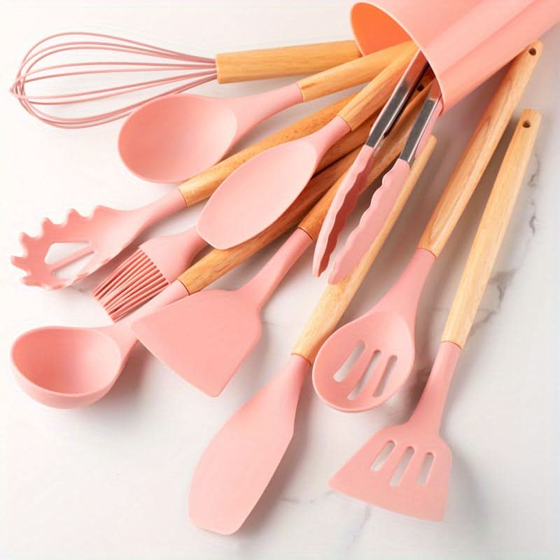Silicone Kitchen Utensil Set With Heat Resistant Design And Style | Temsk