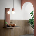 NovaLux LED Pendant Lights Small Glass Lamps For Dining Tables Black And White | Temsk