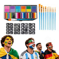 Neon Face Paint Set With Soccer Ball Theme For Festivals And Events | Temsk
