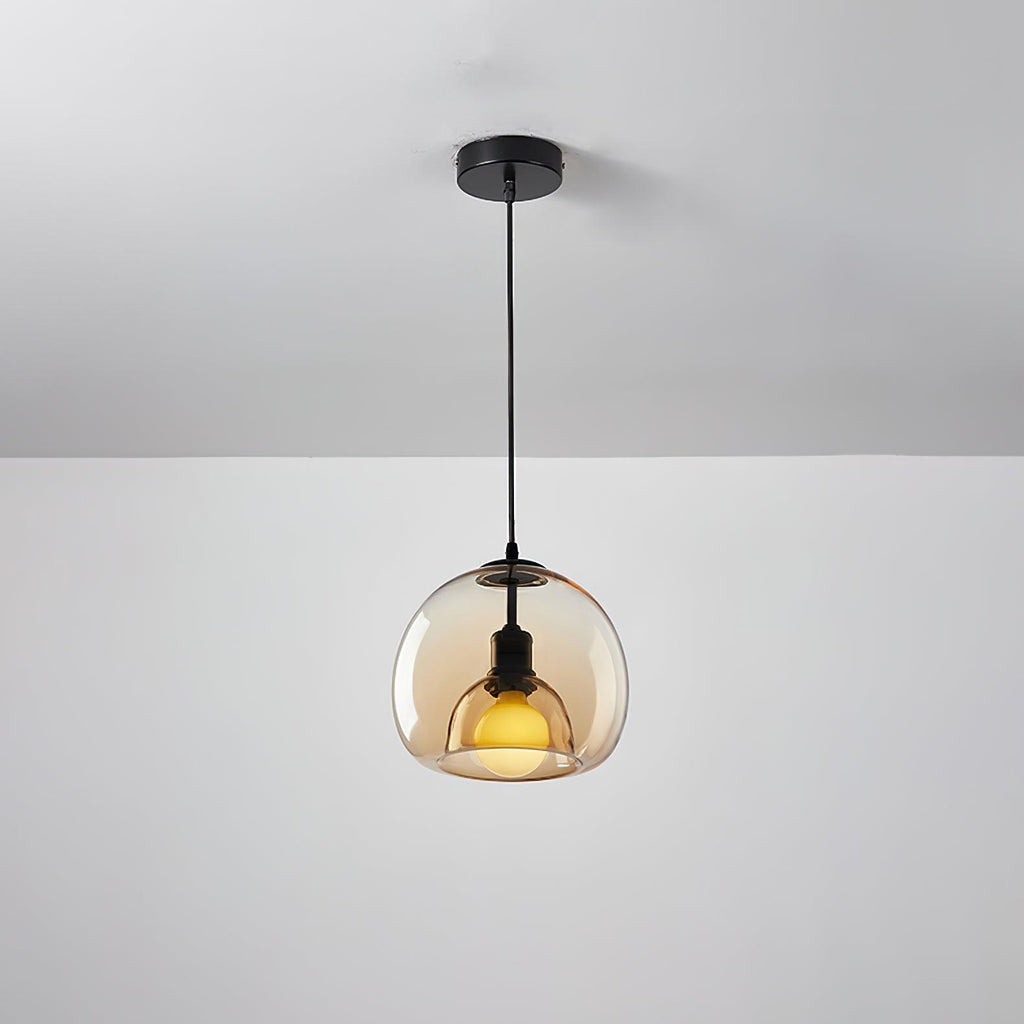 Smoked Glass Dome Pendant Light for Kitchens, Dining Areas, and Living Spaces | Temsk