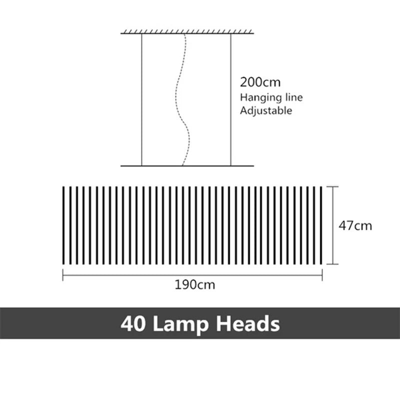 LatticeChord Chandelier Aluminum Modern Pendant With Remote And 40 E26/E27 Sockets | Temsk