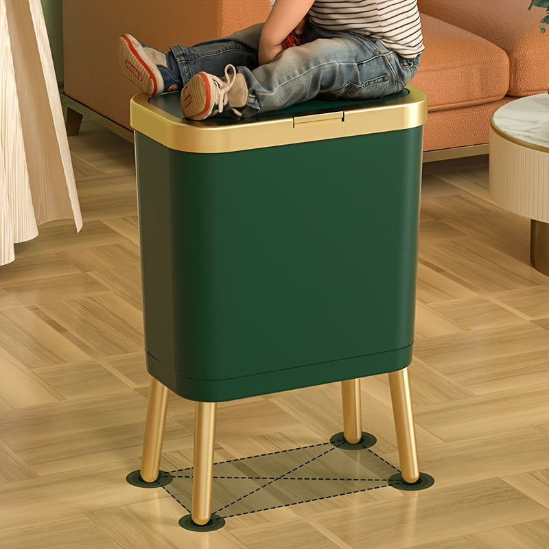 15L Odour Sealing Trash Can With Raised Feet For Kitchen, Living Room, Bathroom | Temsk