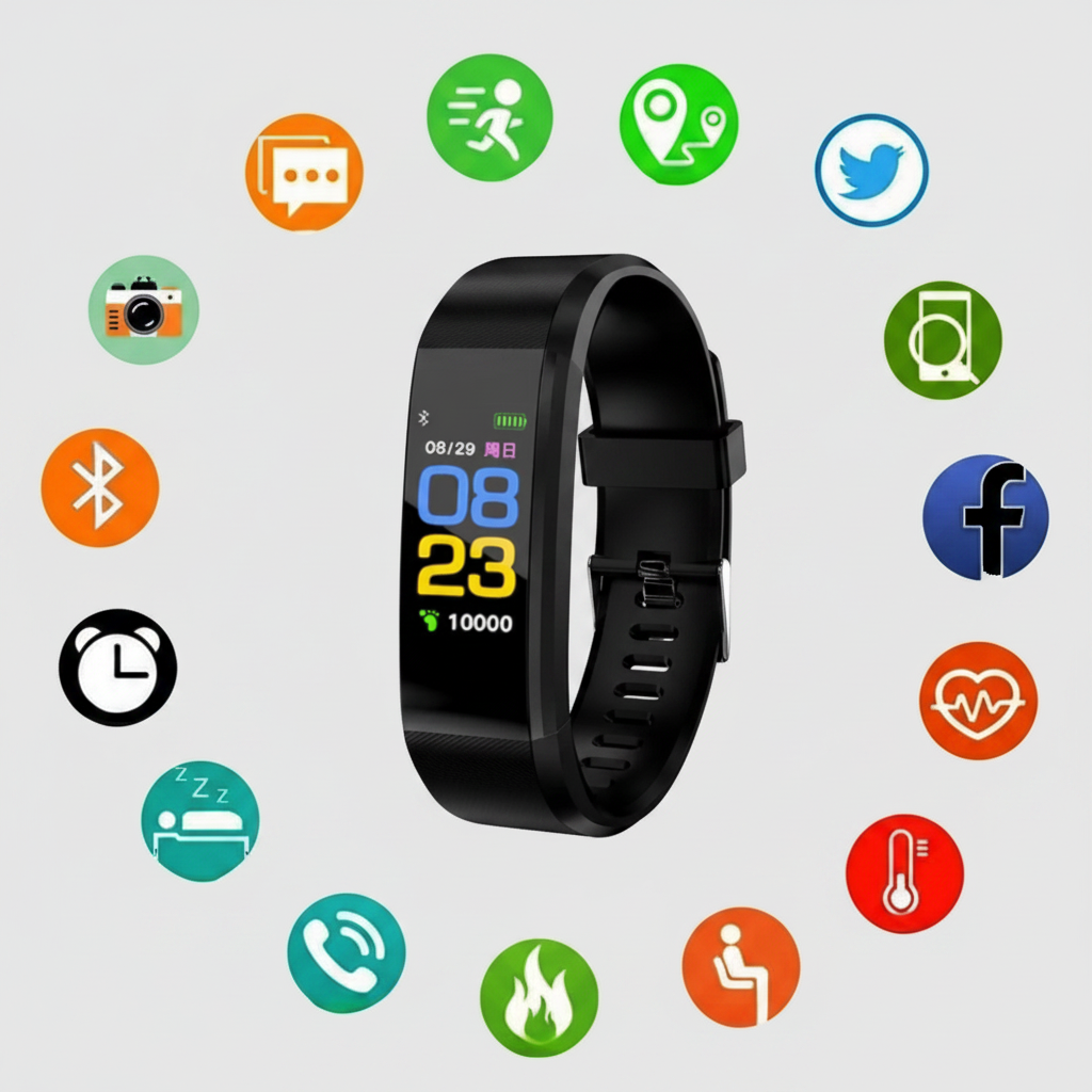 Smartwatch Fitness-Tracker mit Aktivitätsüberwachung am Handgelenk | Temsk