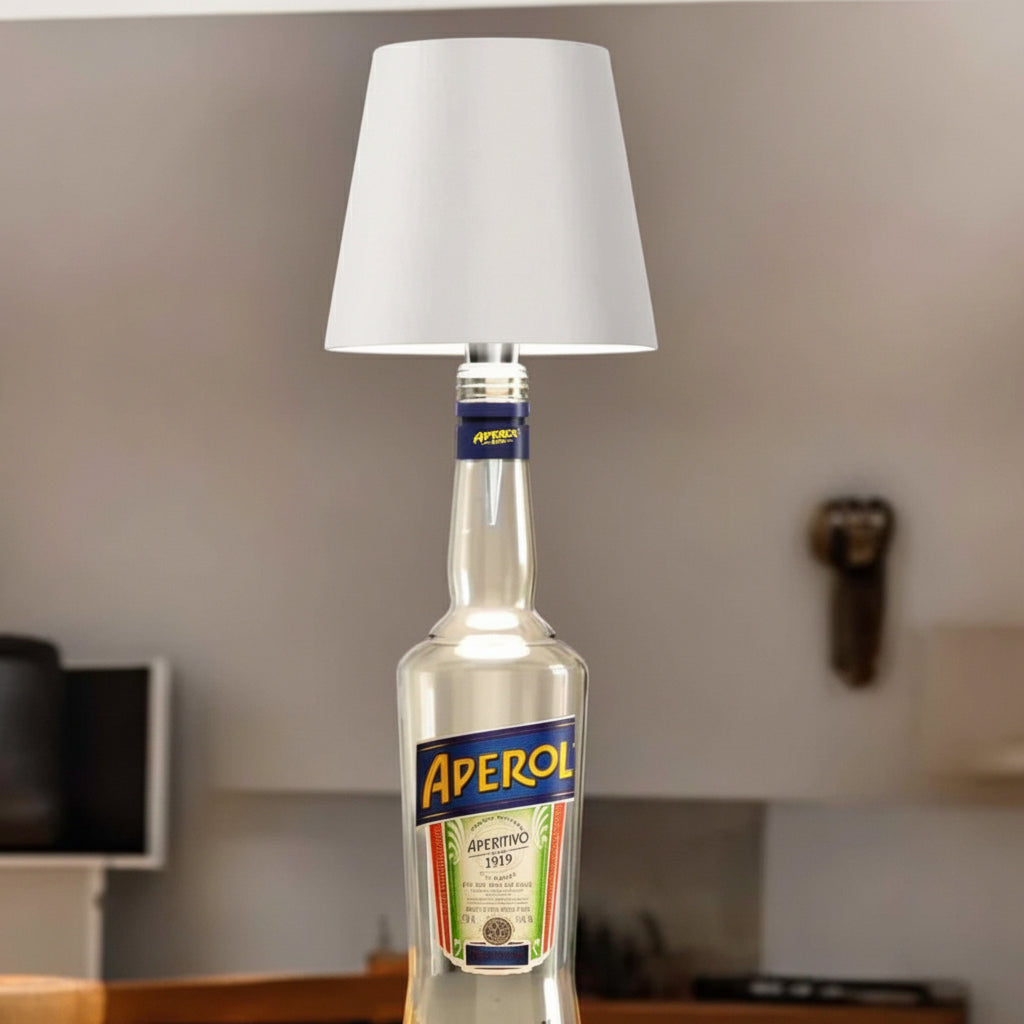 LumiFlasche Bottle Lamp With Rechargeable Battery For Cozy Home Lighting | Temsk