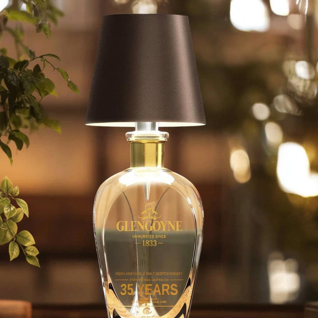 LumiFlasche Bottle Lamp With Rechargeable Battery For Cozy Home Lighting | Temsk