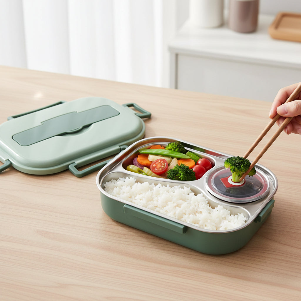 Isolierte Bento-Lunchbox zur Lebensmittelaufbewahrung und frischen Mahlzeiten unterwegs | Temsk