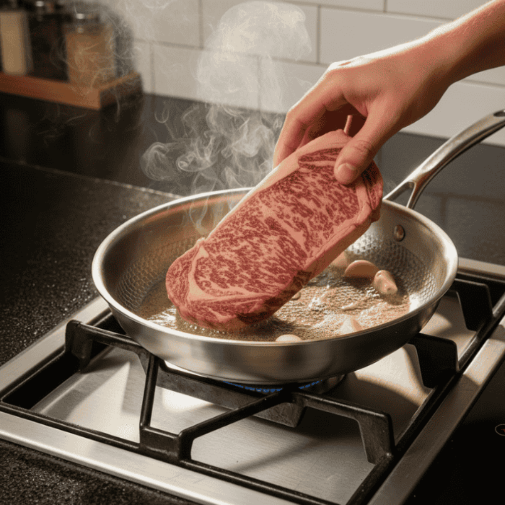 Titanium Stainless Steel Frying Pan With Nonstick Surface | Temsk