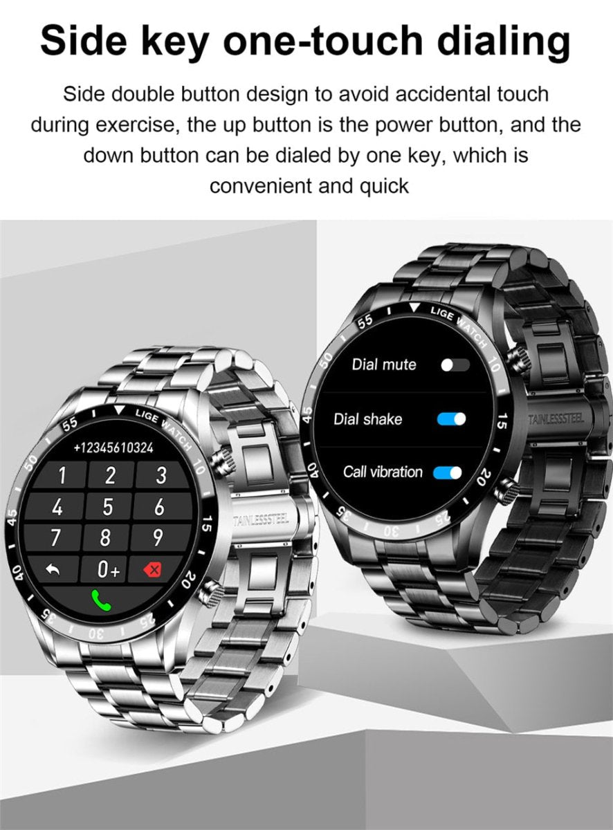 Aurelian Luxury Bluetooth Smartwatch With Full Touchscreen and Stainless Steel Band | Temsk