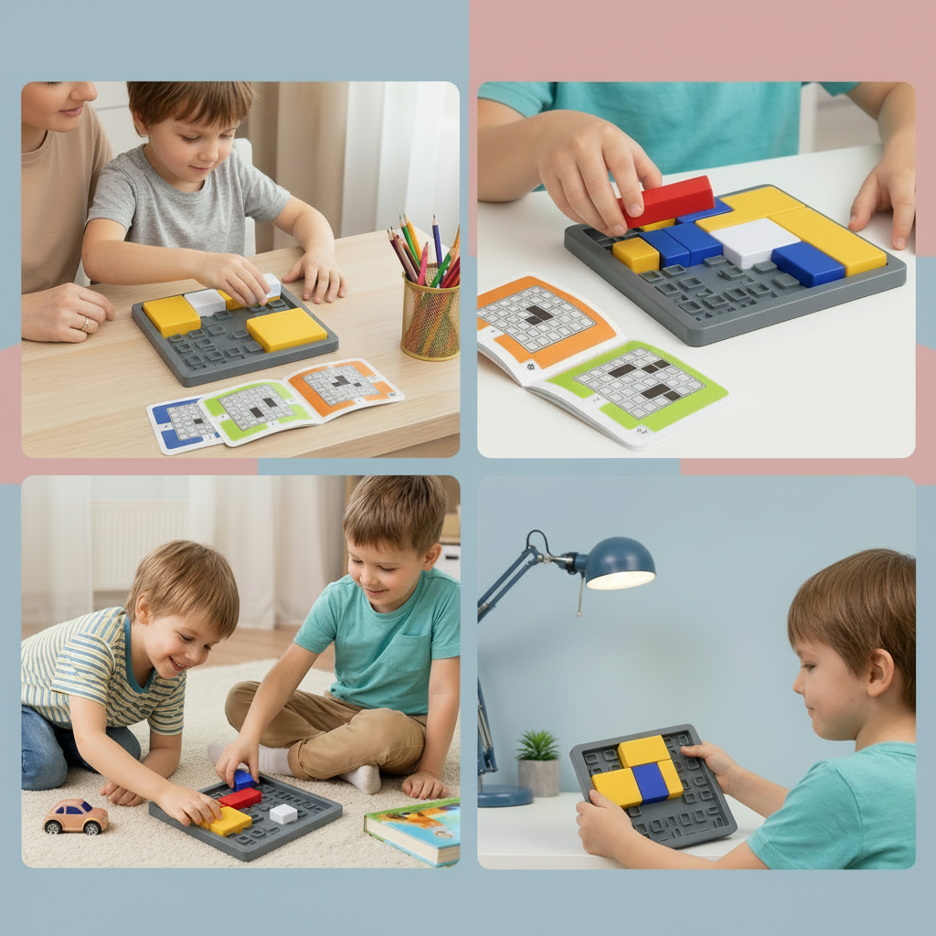 Holzpuzzle-Blöcke für Kinder, Formensortier- und Lernspielzeug | Temsk