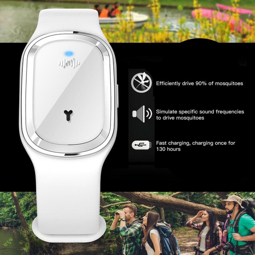 AeroGuard Ultrasonic Mosquito Repellent Band With Rechargeable Battery Modern Design | Temsk