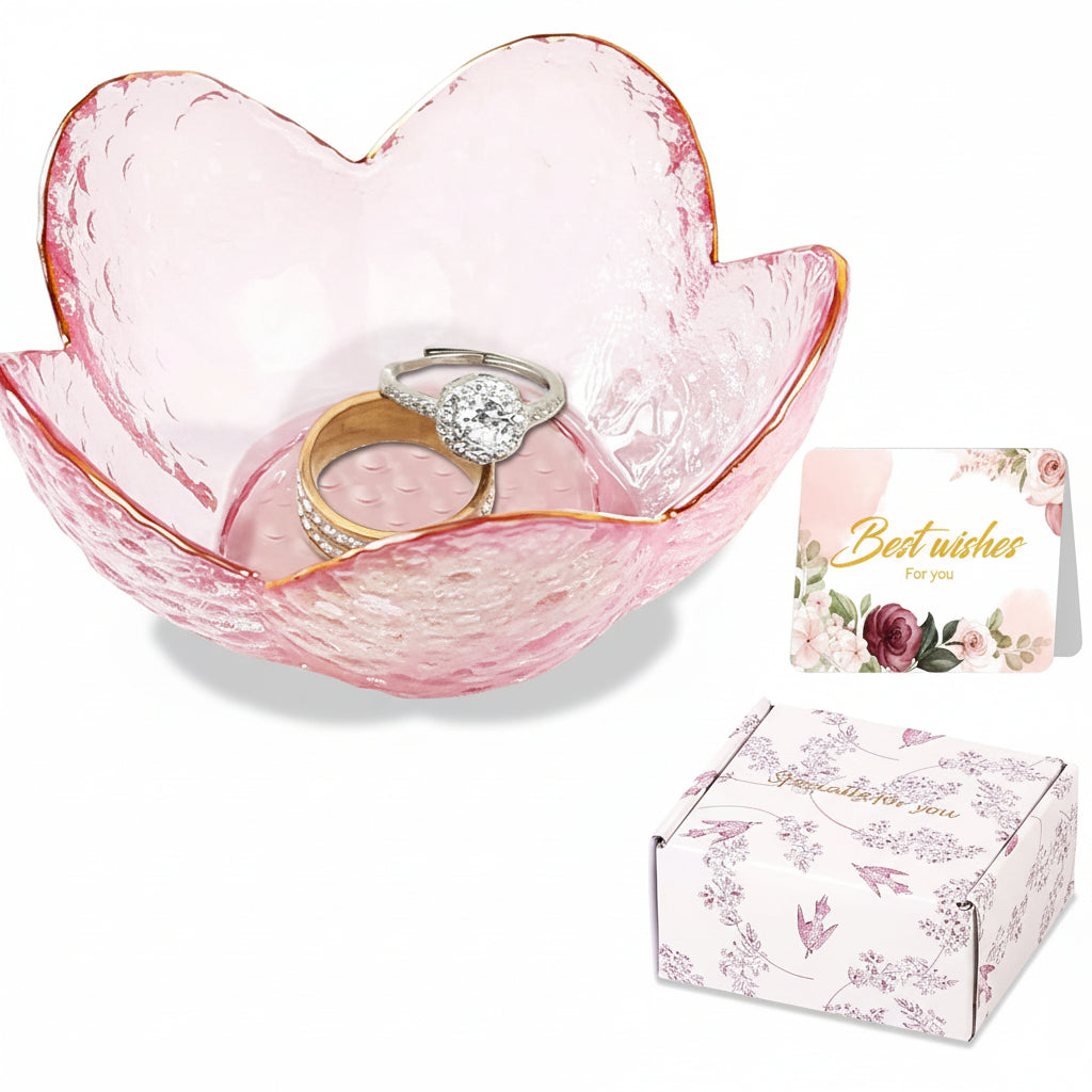 Mother's Day Floral Ceramic Jewelry Dish With Ring Tray | Temsk