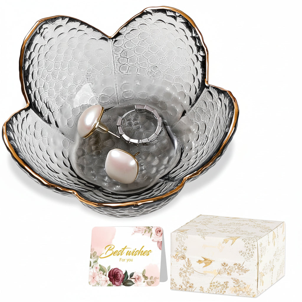 Mother's Day Floral Ceramic Jewelry Dish With Ring Tray | Temsk