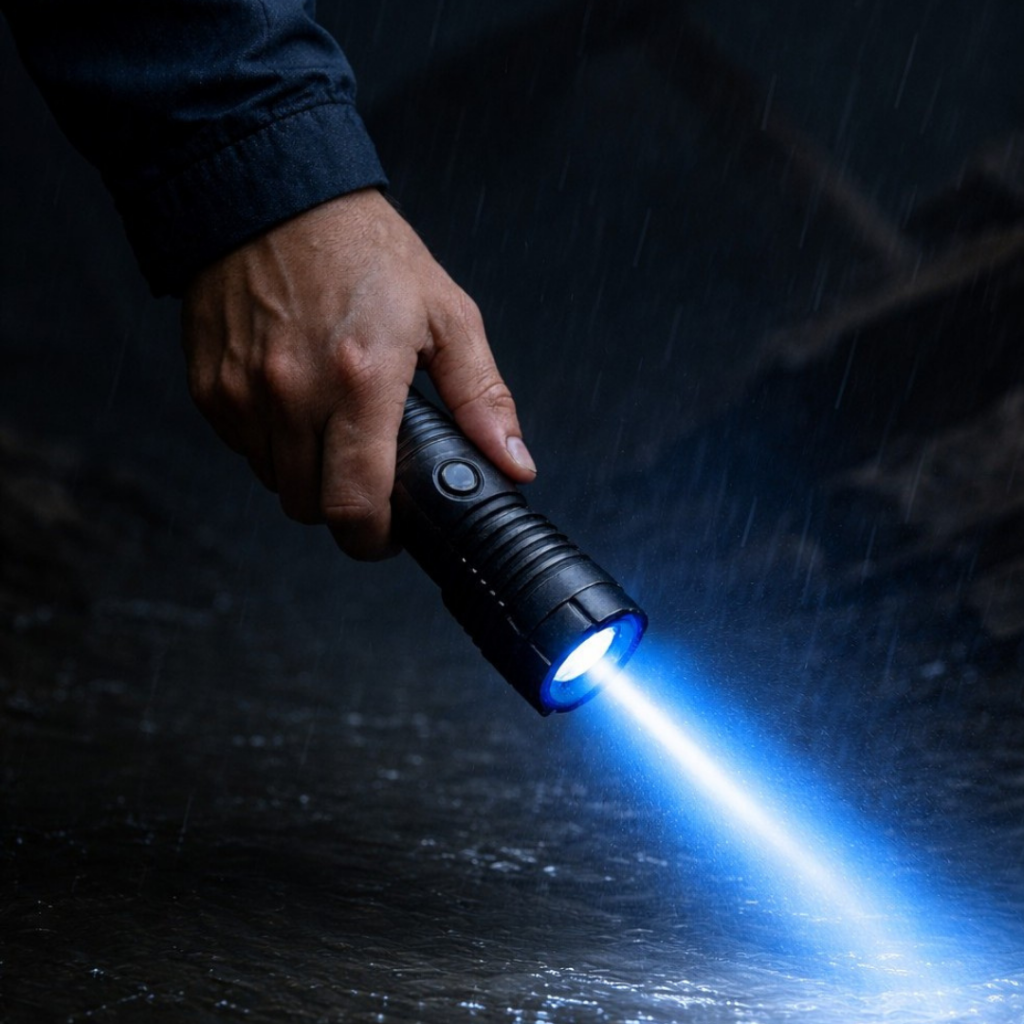 High Power Tactical Flashlight Waterproof Construction | Temsk