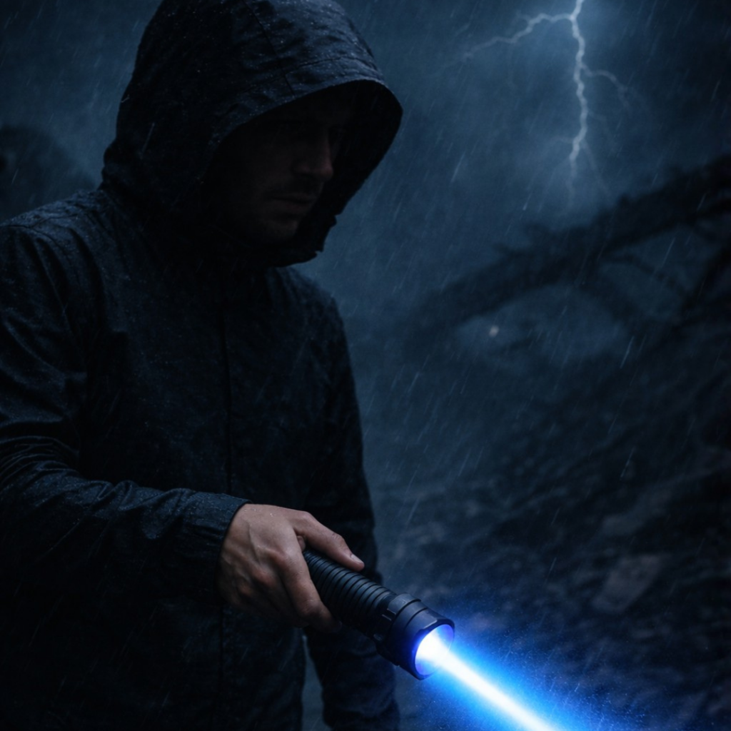 High Power Tactical Flashlight Waterproof Construction | Temsk