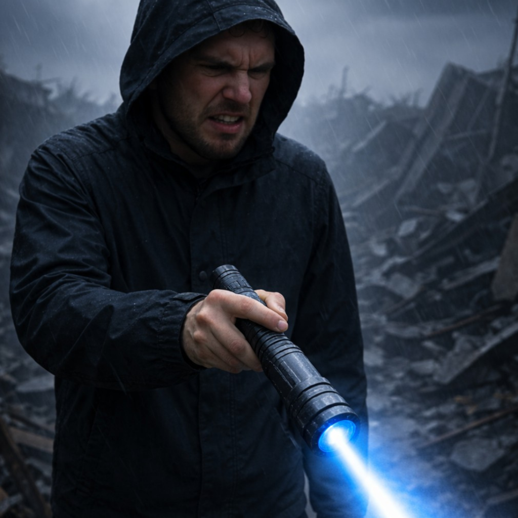 High Power Tactical Flashlight Waterproof Construction | Temsk