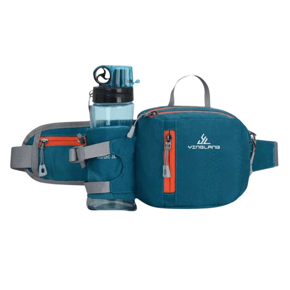 Bolsa de Cintura para Caminhada Leve e Resistente à Água com Suporte para Garrafa
