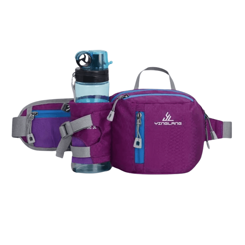 Bolsa de Cintura para Caminhada Leve e Resistente à Água com Suporte para Garrafa