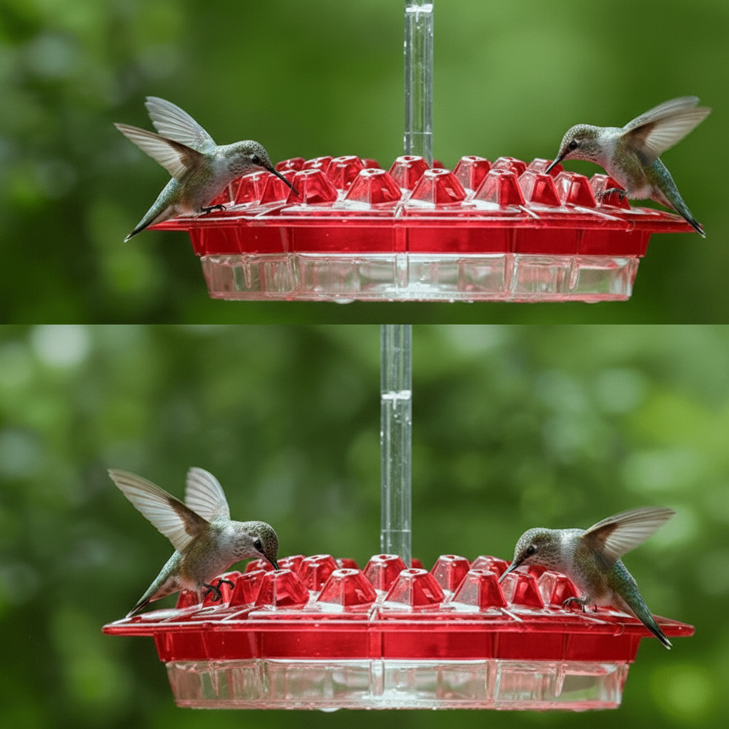 Kolibri-Futterspender zum Aufhängen im Freien, Vogelstange und Gartendekor | Temsk
