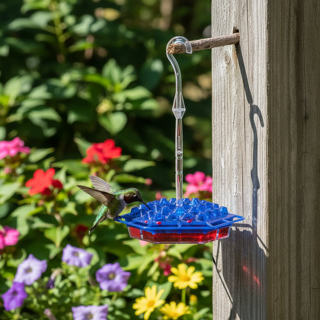 Kolibri-Futterspender zum Aufhängen im Freien, Vogelstange und Gartendekor | Temsk