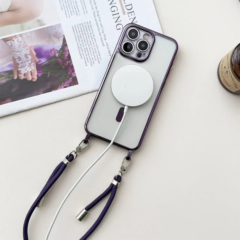 MagSafe Crossbody Phone Case With Lanyard Strap Cover | Temsk