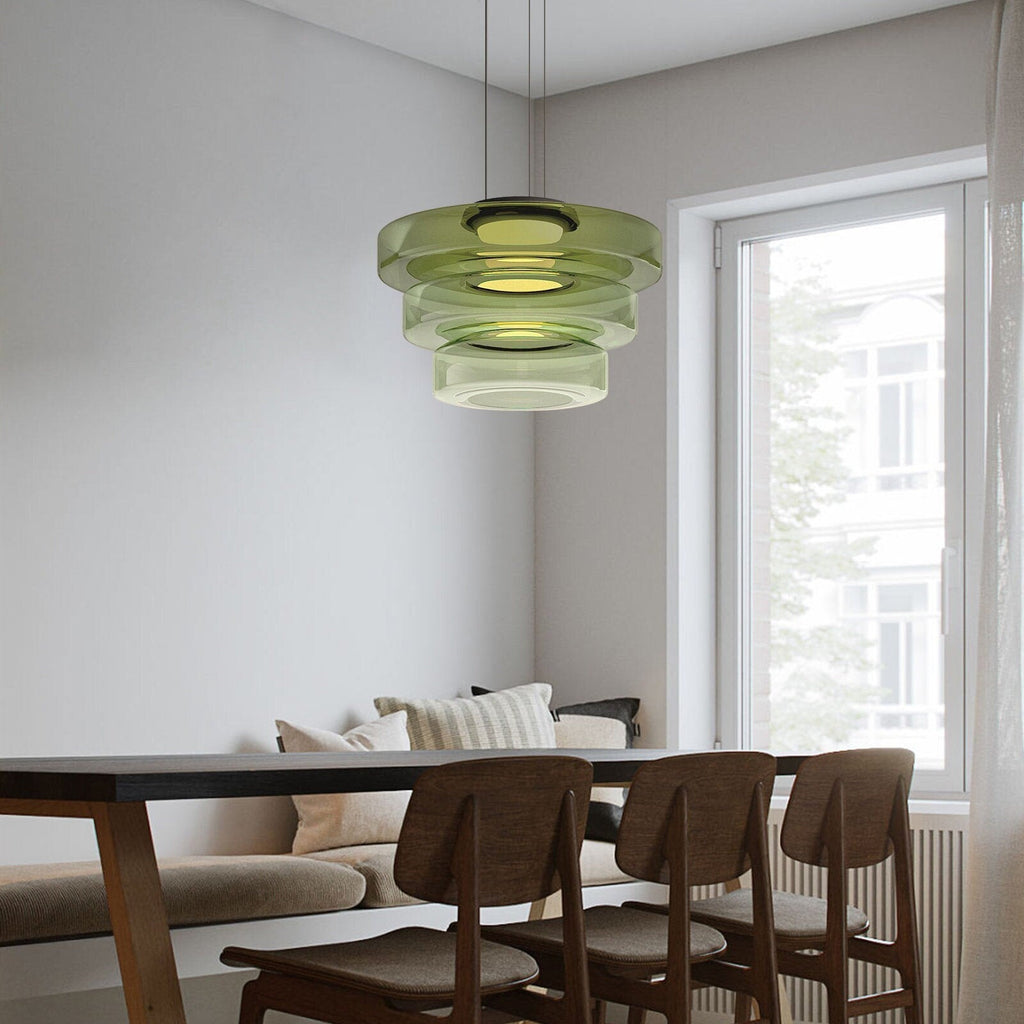 Bauhaus Style Moon Motif Glass Pendant Ceiling Light | Temsk