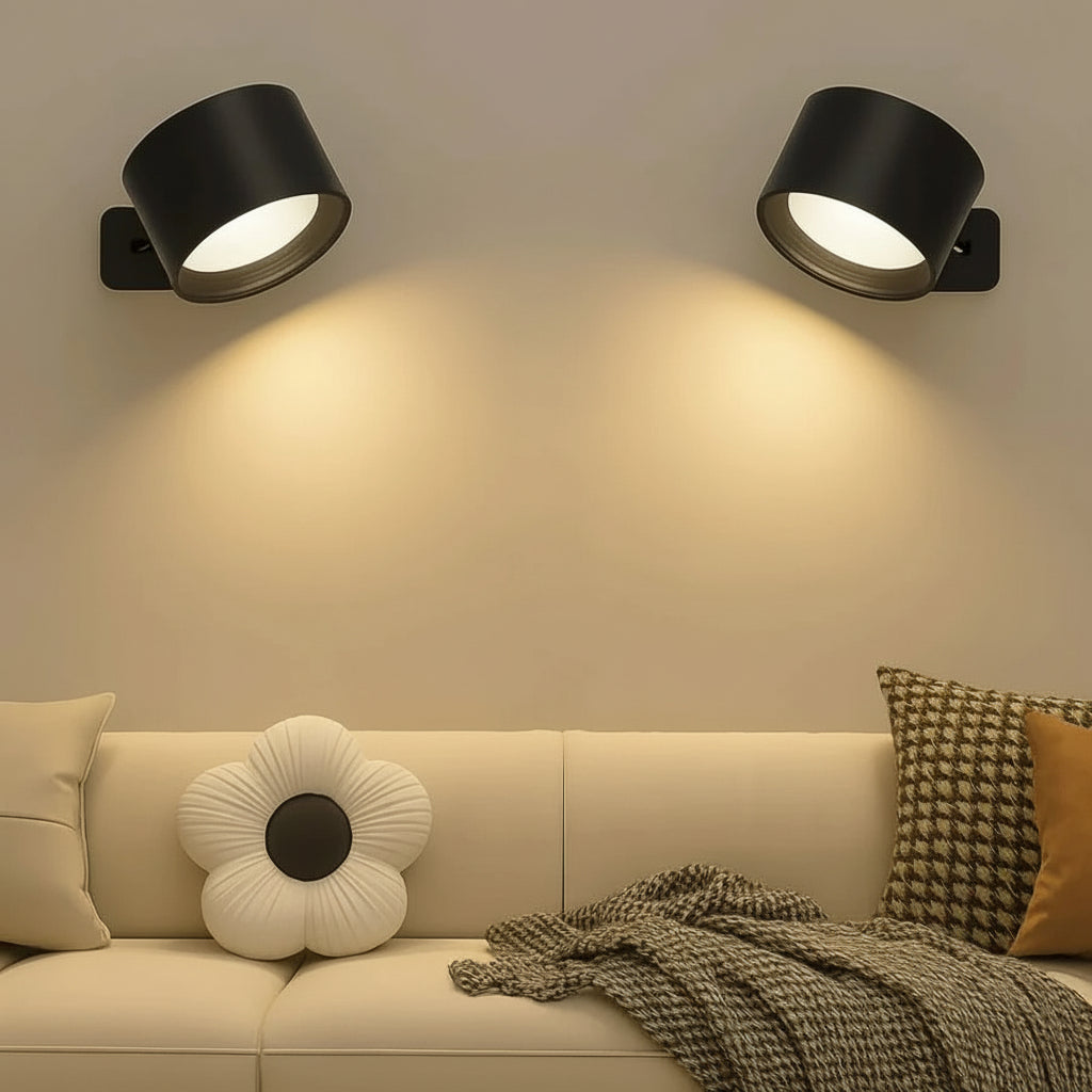 Verstellbare Wandleuchte mit magnetischer Halterung und wiederaufladbarer LED | Temsk