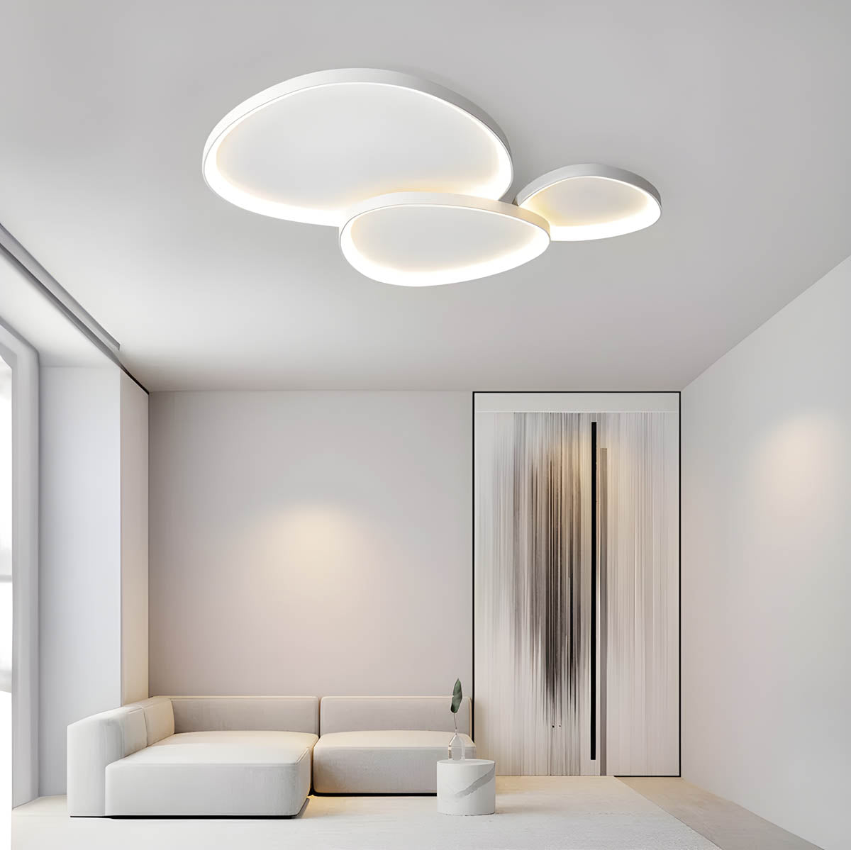 Dimmable LED Ceiling Light With Modern Organic Design For Living Rooms | Temsk
