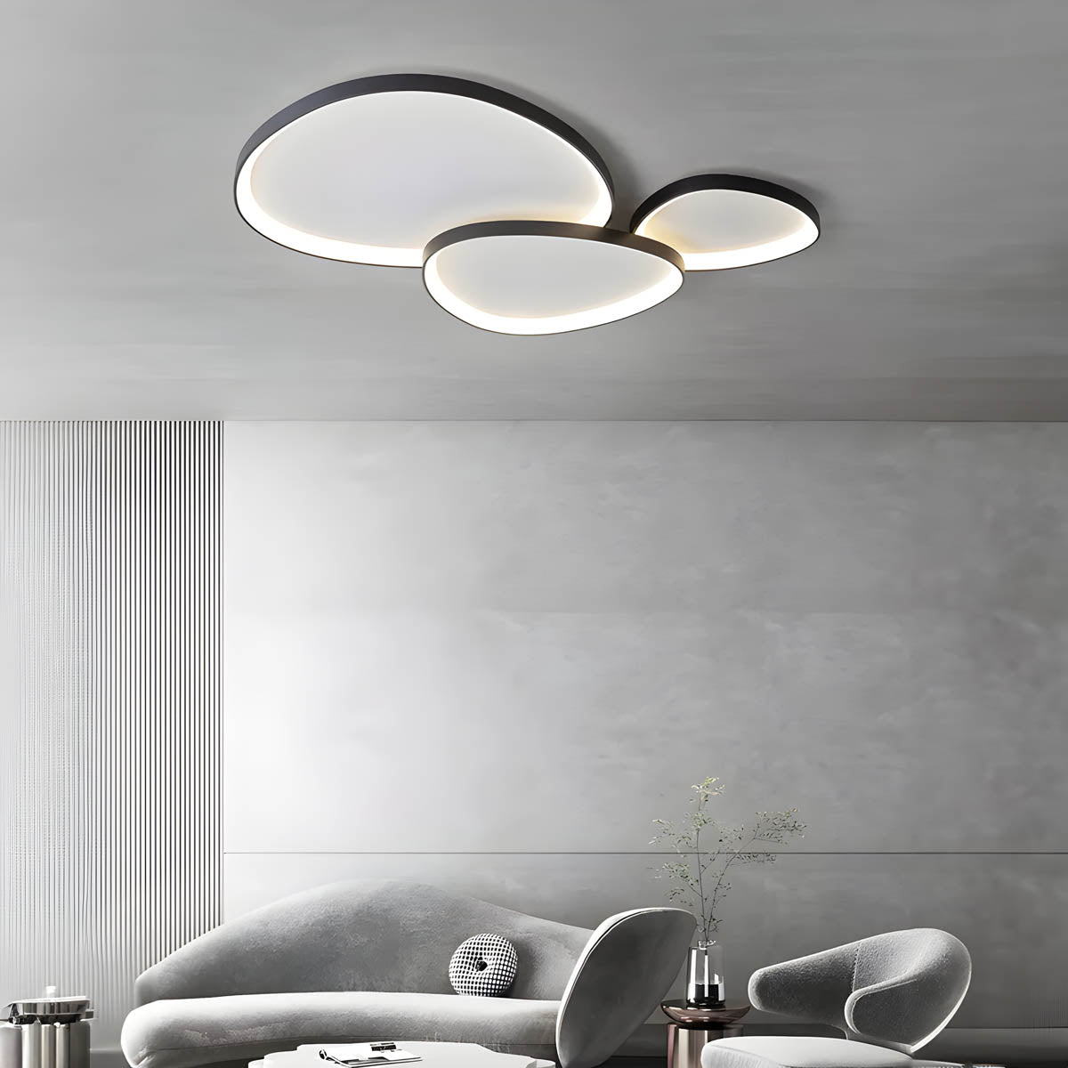 Dimmable LED Ceiling Light With Modern Organic Design For Living Rooms | Temsk