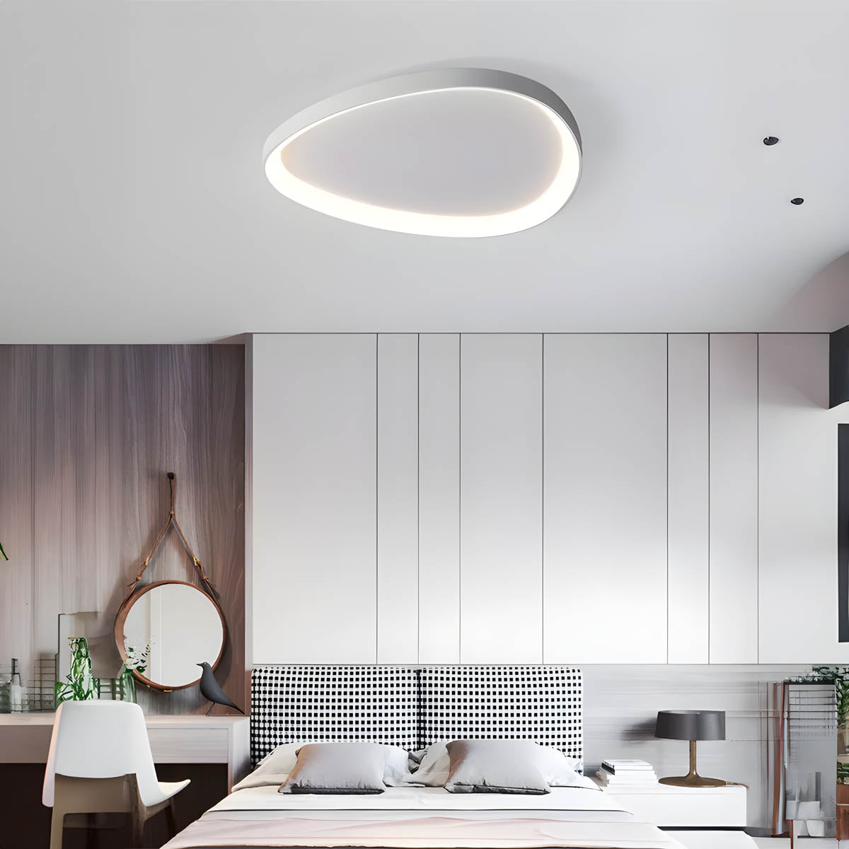 Dimmable LED Ceiling Light With Modern Organic Design For Living Rooms | Temsk