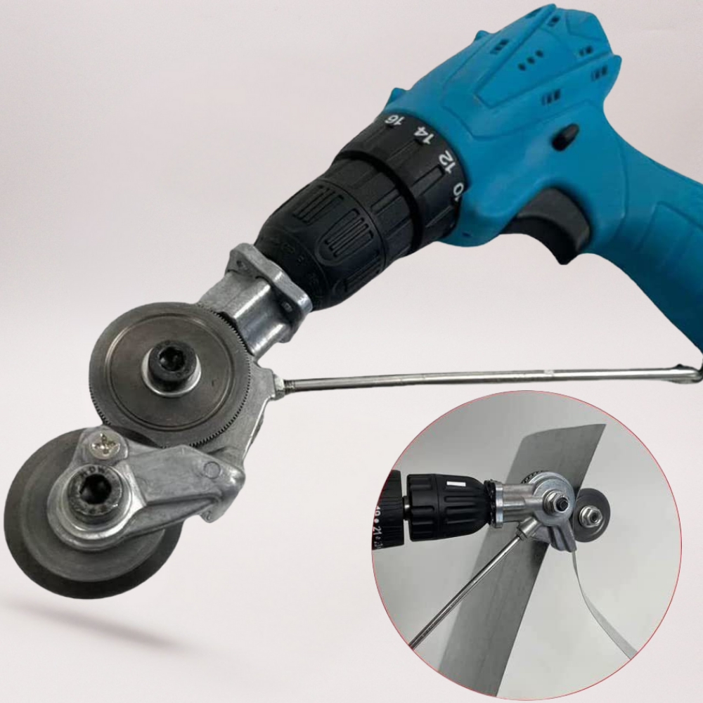 Dual Head Sheet Nibbler Drill Attachment For Metal Cutting | Temsk