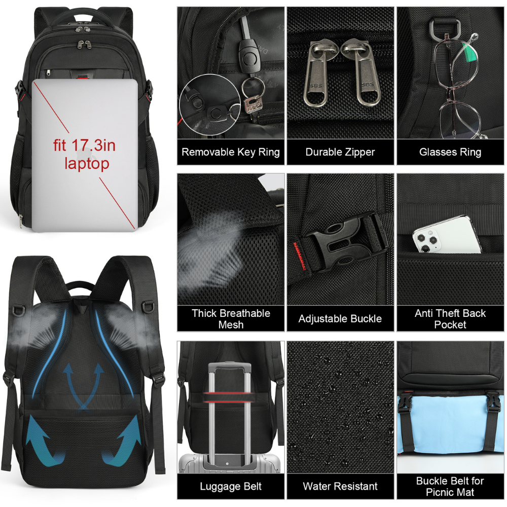 Travel Daypack With Insulated Laptop Pocket And Organizer | Temsk