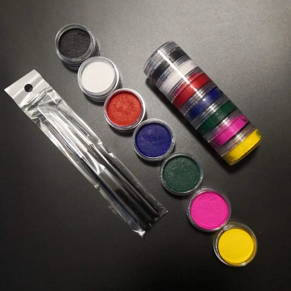 Split Cake Rainbow Body Art Paint Kit For Creative Expression | Temsk