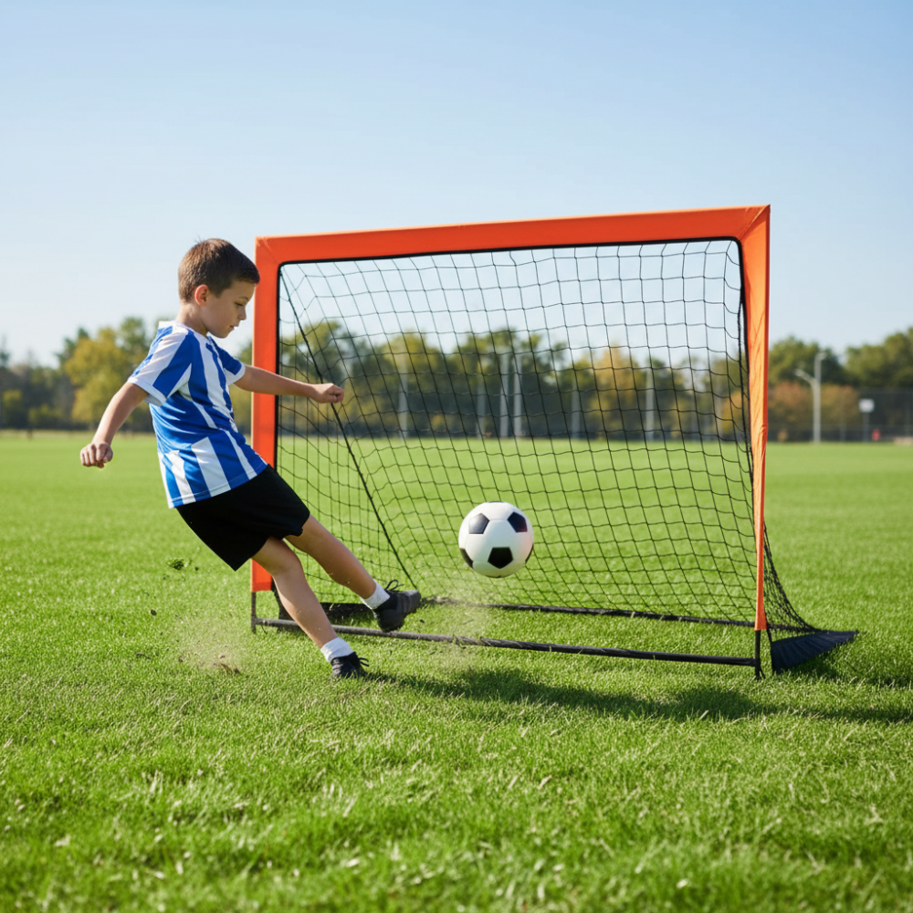Foldable Soccer Net For Quick Backyard Training Easy Setup | Temsk