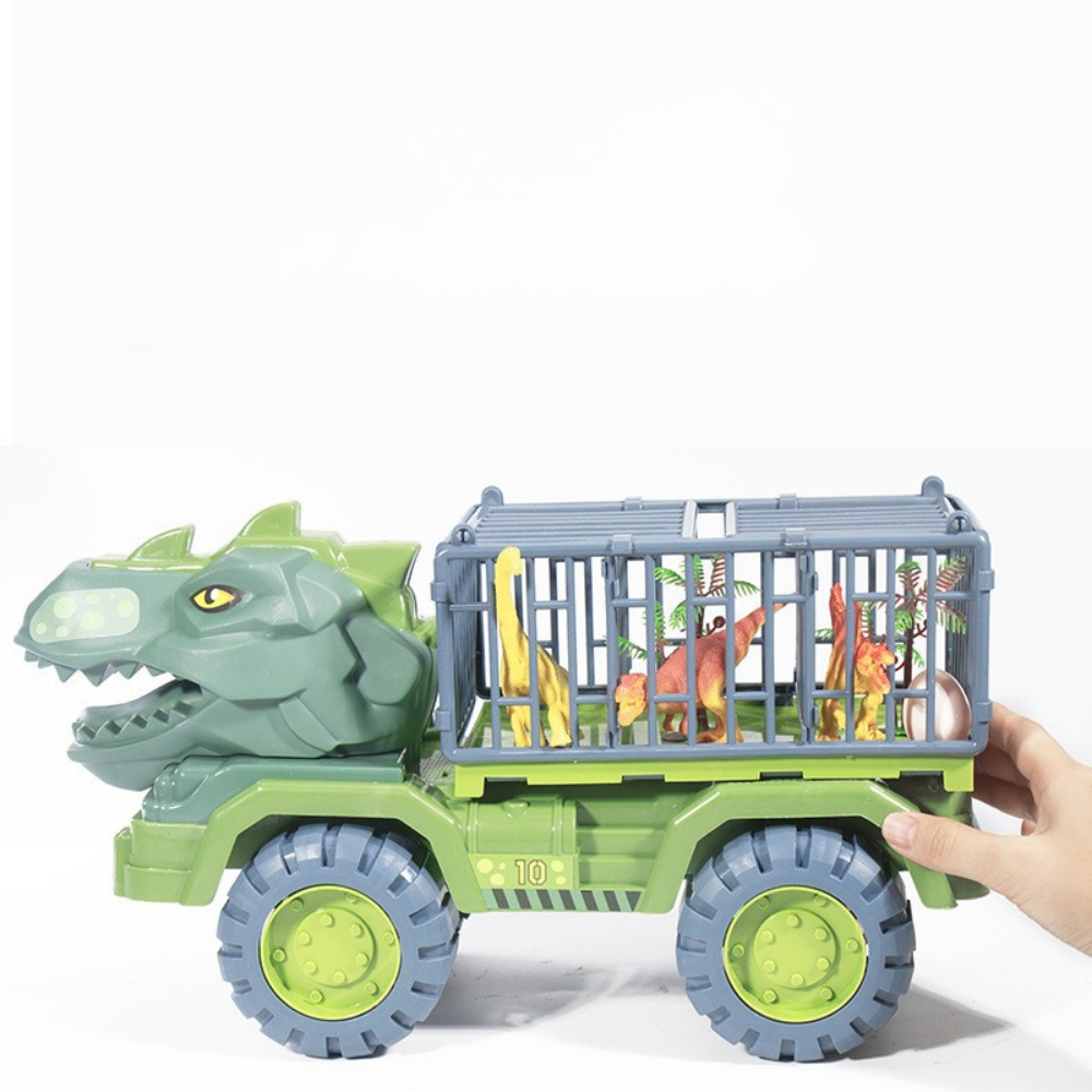 Dinosaur Truck Playset With Cage Vehicle And Figures | Temsk