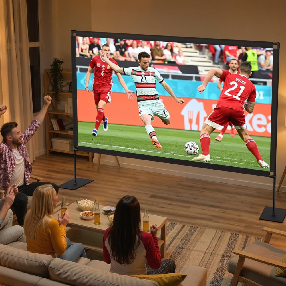 Portable Outdoor Projector Screen With Stand For Easy Setup | Temsk