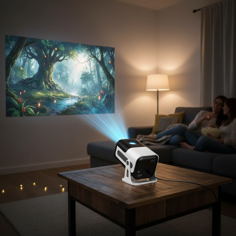 Compact WiFi Bluetooth Projector For Portable HD Viewing | Temsk
