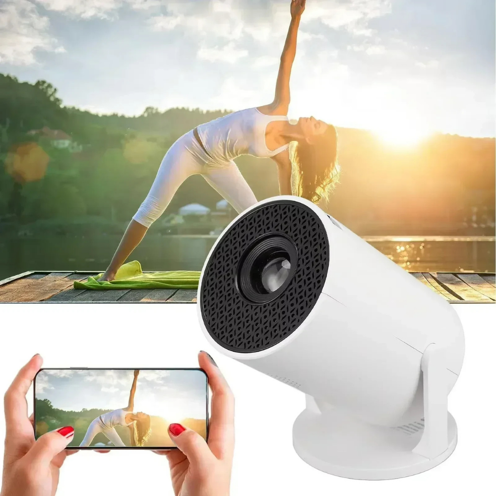 Compact 4K Enabled WiFi Projector With Bluetooth For Home And Outdoor Use | Temsk