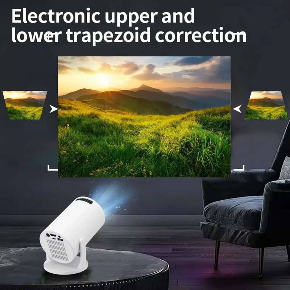Compact 4K Enabled WiFi Projector With Bluetooth For Home And Outdoor Use | Temsk