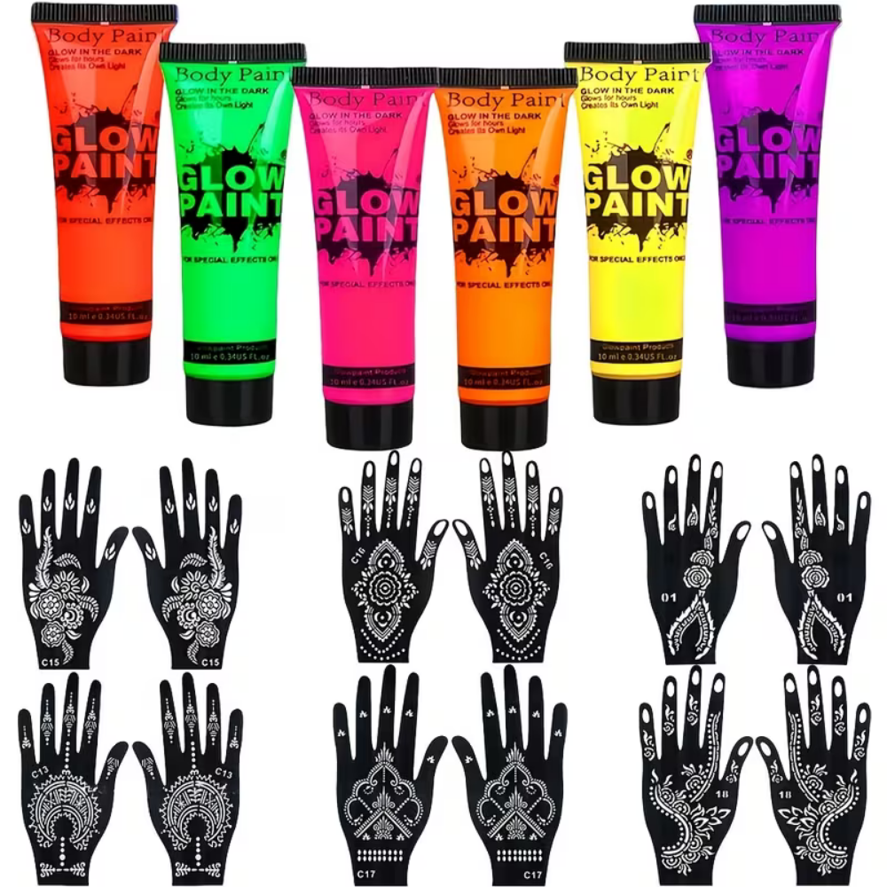 UV Glow Neon Body Paint Kit For Parties And Events | Temsk